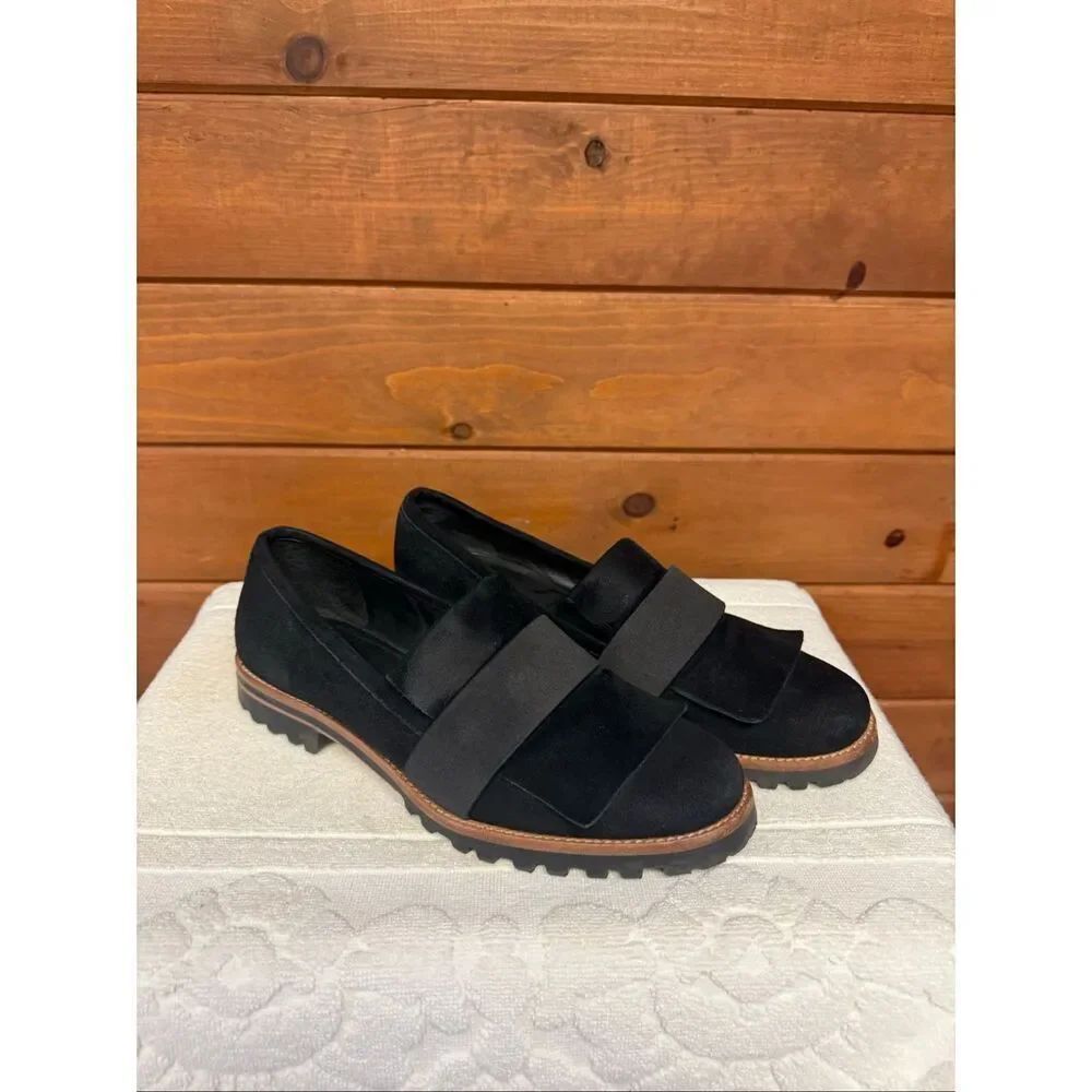Bernardo Ora black suede loafers Sz 9
